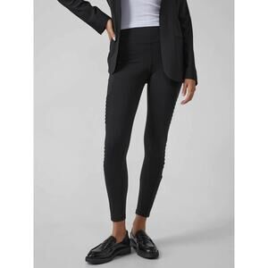 Athleta Black Sculpting Athletic Delancey Moto Tight Leggings Size Medium‎